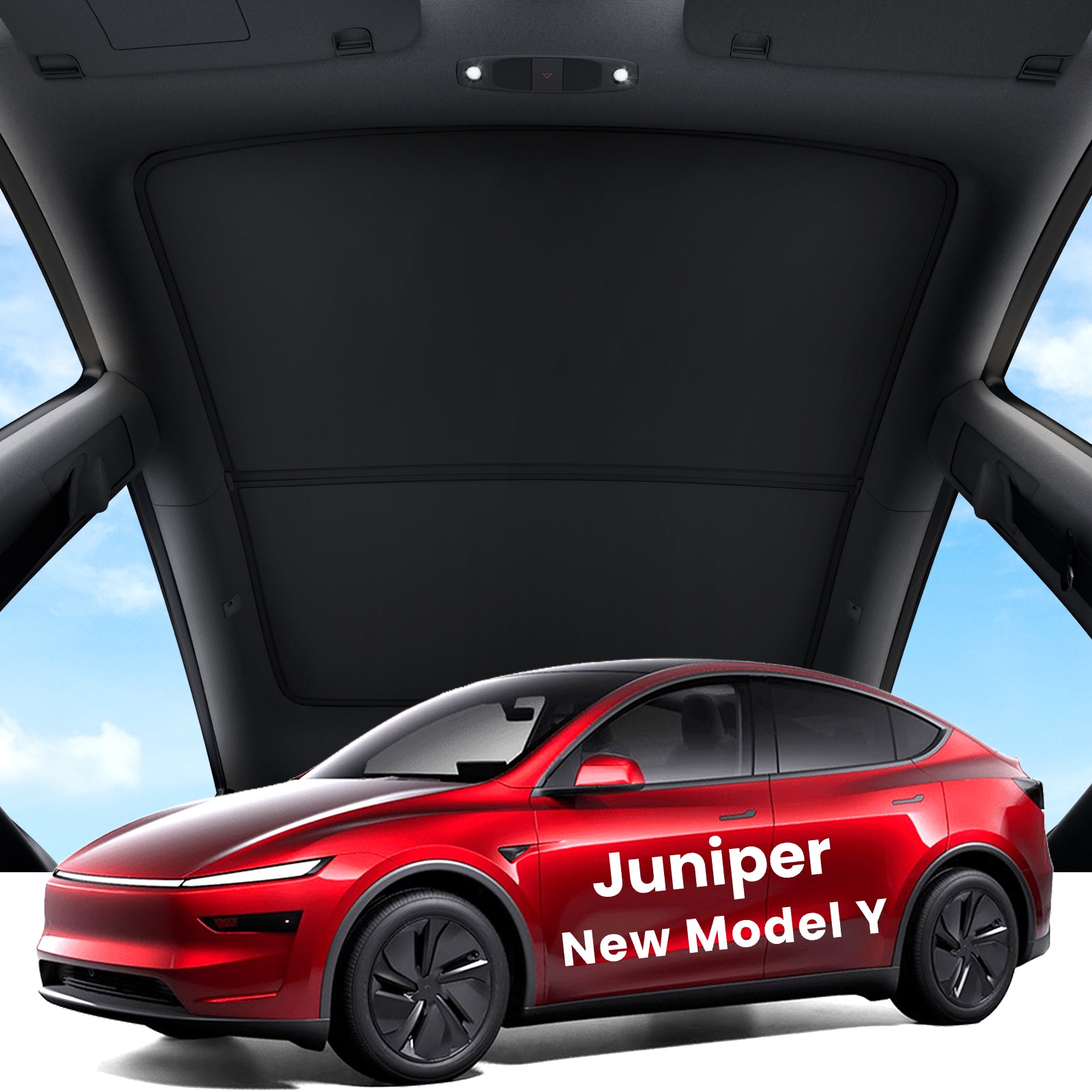 REEVAA 2026 Upgrade Heat Insulation Foldable Glass Sunroof Cover