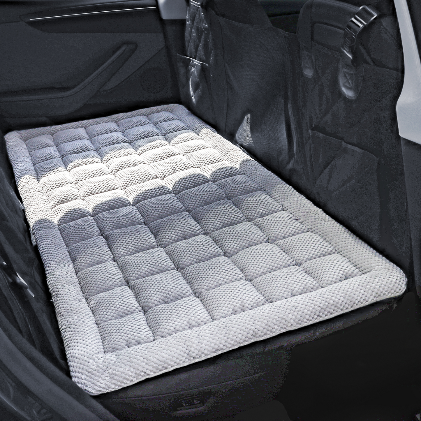 REEVAA Dog Bed Mat for Car Backseat [Extra-Thick & Chew-Resistant], Road Trip Bed to Fully Protect Dog's Safety, 54x24x1.8 in Fits Trucks/SUVs, Grey