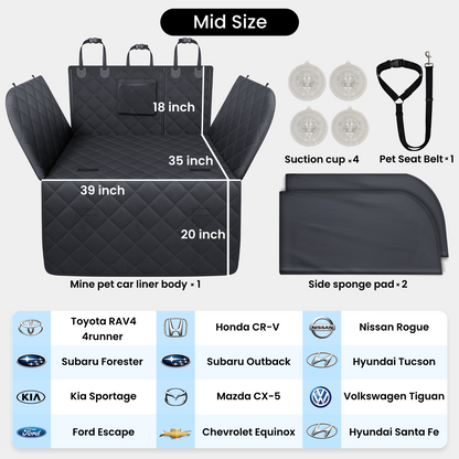 REEVAA SUV Cargo Liner for Dogs, Full Coverage Non-Slip Cargo Cover with Cushioned Sides to Protect Your Dog, Waterproof & Durable, Machine Washable Trunk Protector Mat