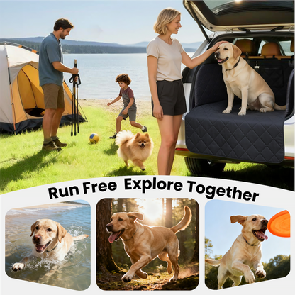 REEVAA SUV Cargo Liner for Dogs, Full Coverage Non-Slip Cargo Cover with Cushioned Sides to Protect Your Dog, Waterproof & Durable, Machine Washable Trunk Protector Mat