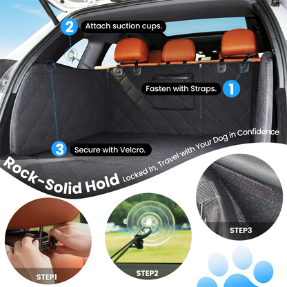 REEVAA SUV Cargo Liner for Dogs, Full Coverage Non-Slip Cargo Cover with Cushioned Sides to Protect Your Dog, Waterproof & Durable, Machine Washable Trunk Protector Mat