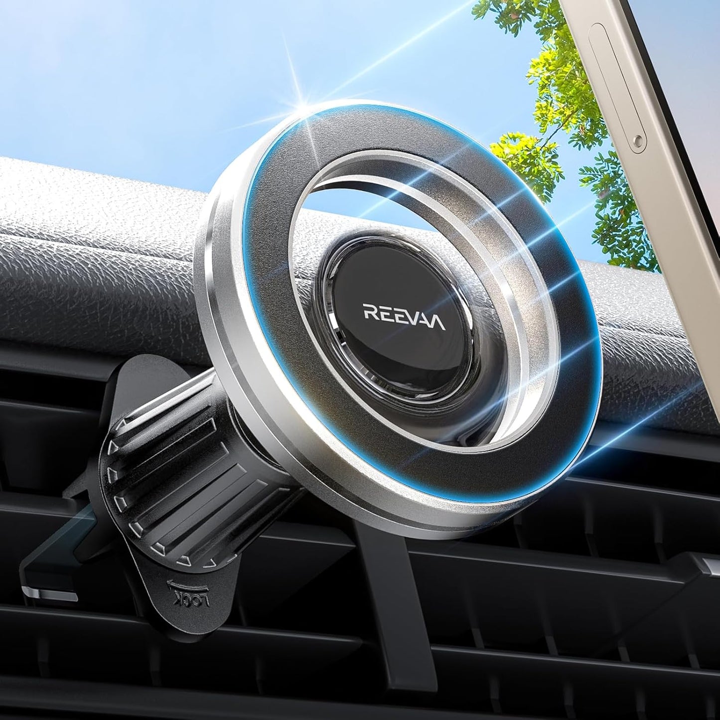 REEVAA for MagSafe Car Mount [Strongest Magnet Power] Magnetic Phone Holder for Car Vent, 360° Adjustable Magnetic Car Mount Accessories Fit for iPhone 16 Pro Max 15 14 13 12 Plus Mini