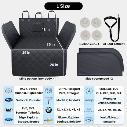 REEVAA SUV Cargo Liner for Dogs, Full Coverage Non-Slip Cargo Cover with Cushioned Sides to Protect Your Dog, Waterproof & Durable, Machine Washable Trunk Protector Mat