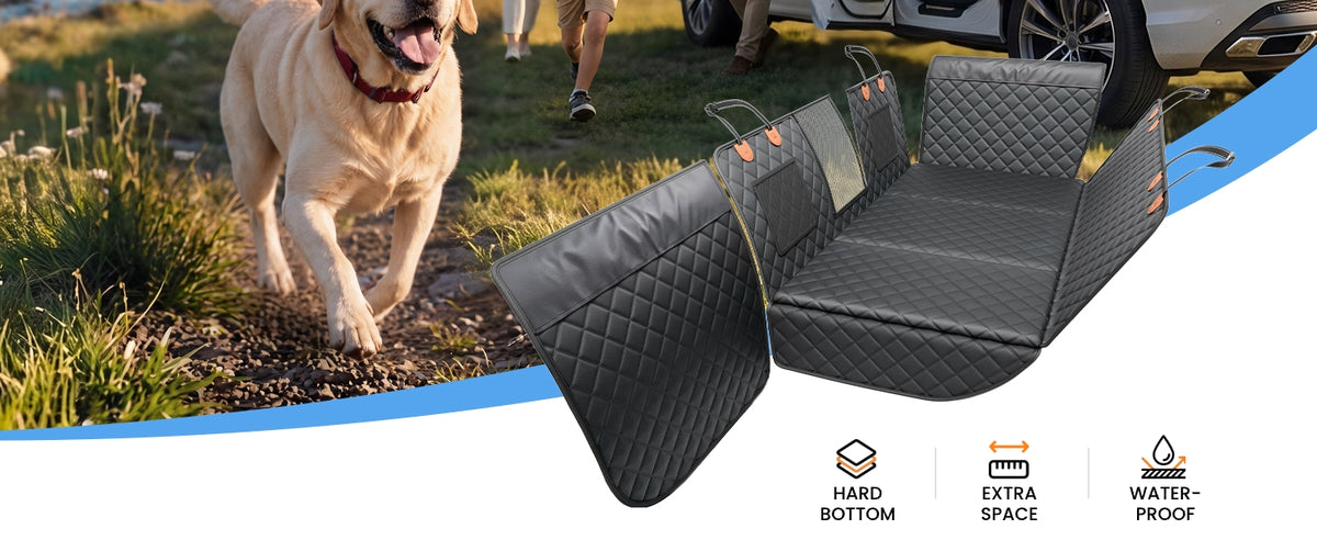 3.0 Hard Bottom Dog Car Seat Cover with Door Protector-2