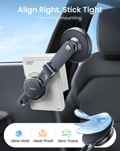 2026 Tesla Phone Mount for MagSafe [Foldable Hidden & Strong Magnetic] Adjustable Phone Holder for Model Y/3/S/X, Tesla Accessories Compatible with MagSafe Case iPhone 17 16 15 etc