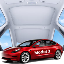 REEVAA 2025 Upgrade Heat Insulation Foldable Glass Sunroof Cover for 2020-2025 Model 3 Highland, 2PCS, Gray