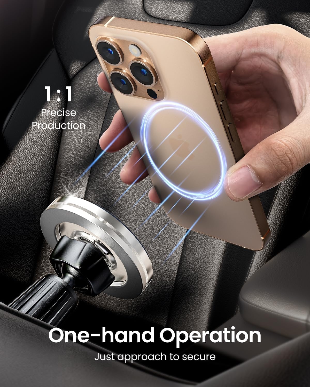 REEVAA for MagSafe Car Mount [Strongest Magnet Power] Magnetic Phone Holder for Car Vent, 360° Adjustable Magnetic Car Mount Accessories Fit for iPhone 16 Pro Max 15 14 13 12 Plus Mini