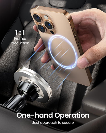 REEVAA for MagSafe Car Mount [Strongest Magnet Power] Magnetic Phone Holder for Car Vent, 360° Adjustable Magnetic Car Mount Accessories Fit for iPhone 16 Pro Max 15 14 13 12 Plus Mini