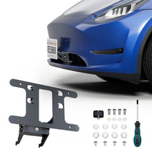 REEVAA 2025 Front License Plate Holder for Tesla Model Y/3 [No Drill, No Adhesive], Aluminum Alloy Material License Plate Frame for Model Y 2021-2025 and Model 3 2021-2023 (Not Fit New Y Juniper)
