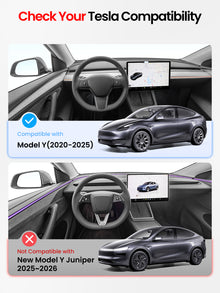 REEVAA 2025 Upgrade Heat Insulation Foldable Glass Sunroof Cover for 2020-2025 Tesla Model Y, 2PCS, Gray