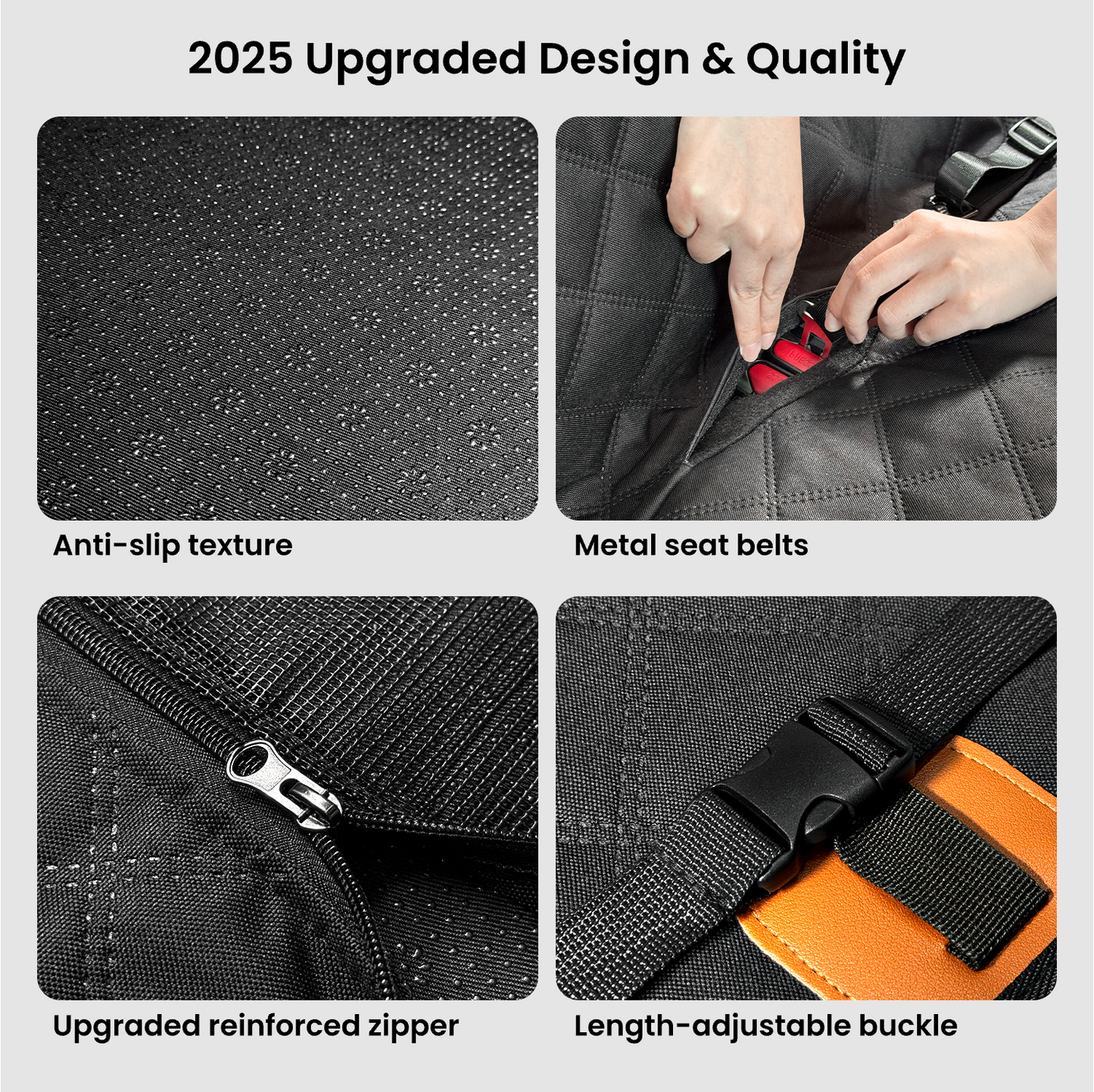 REEVAA XL Dog Seat Cover for Trucks & SUVs – Hard Bottom Dog Hammock for Back Seat, Waterproof Pet Bed Extender for 2–4 Large Dogs, Heavy-Duty, Universal Fit, Black