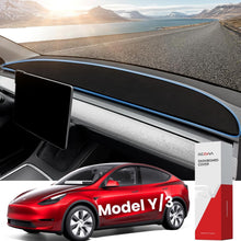 REEVAA 2024 Newest Tesla Dashboard Cover Accessories [Anti-Glare, Full Protection] Anti-Slip Soft Alcantara Dash Cover Mat