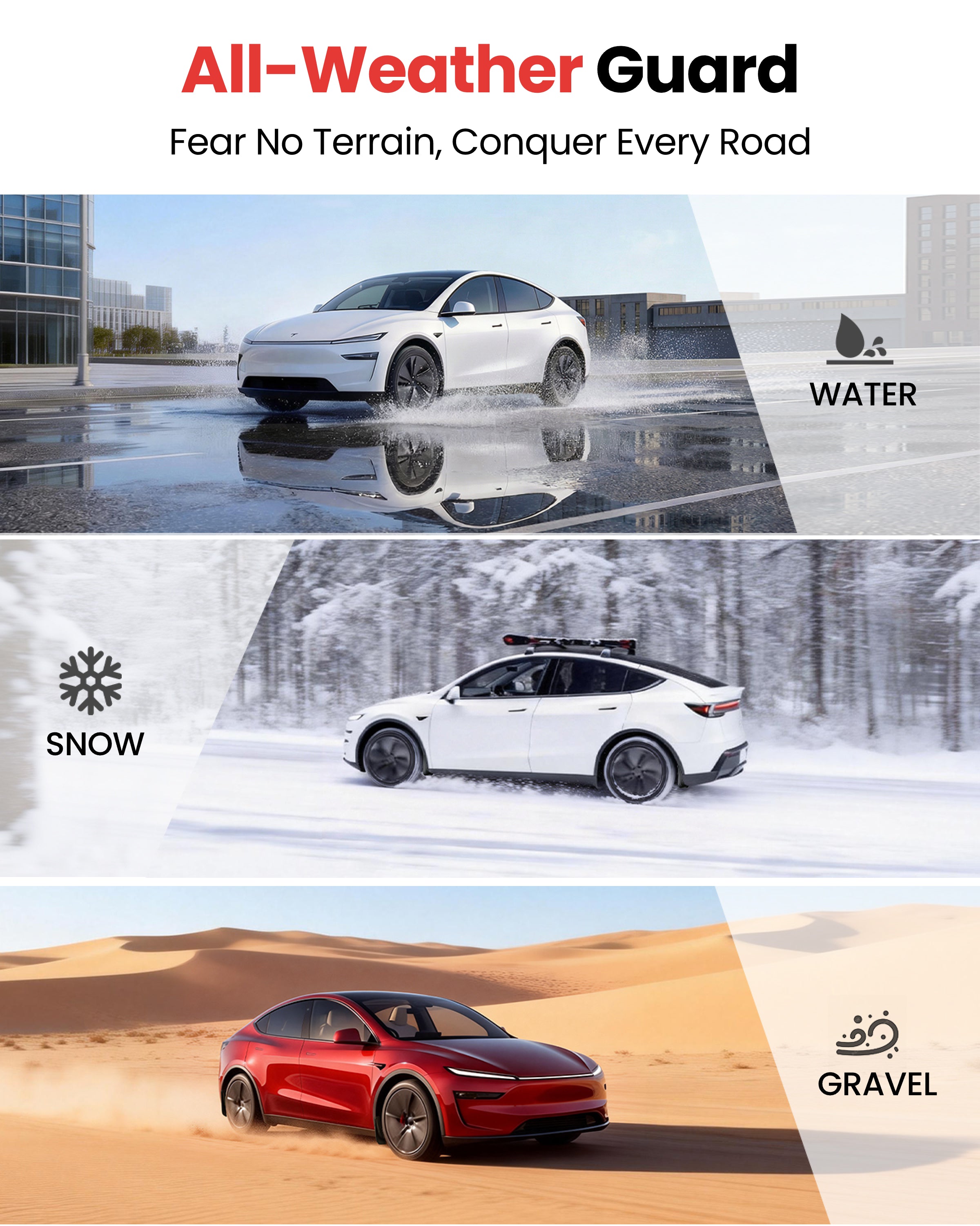 REEVAA 2027~2025 Tesla Model Y Juniper Accessories Mud Flaps