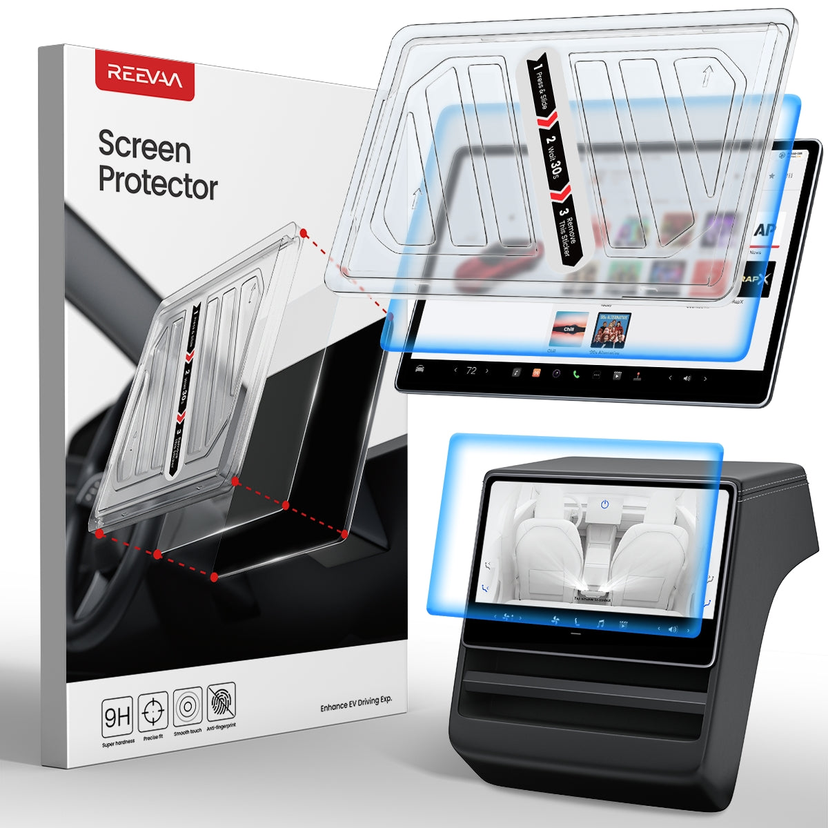 REEVAA 15.4 in, 16 in screen protector for tesla