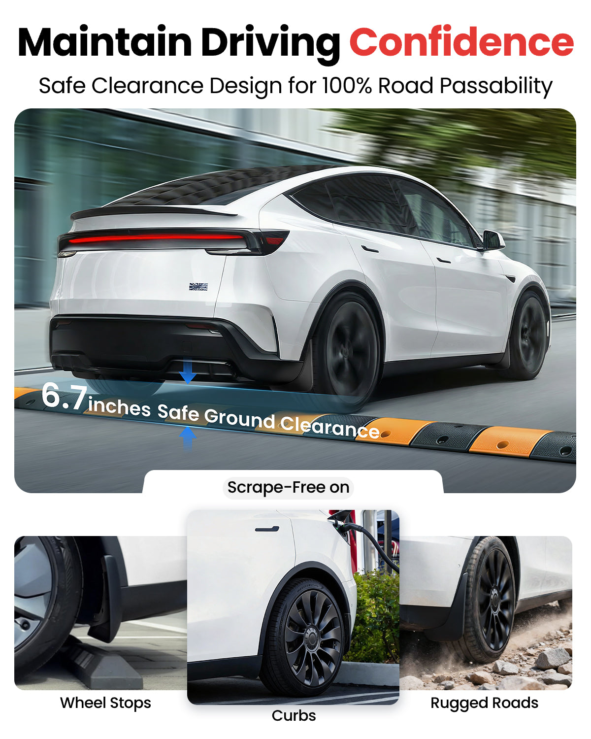 REEVAA mud flaps 6.7 inches safe Ground Clearance