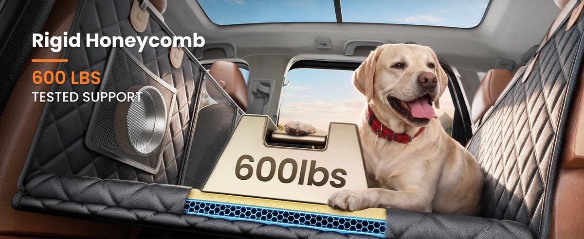 Rigid Honeycomb 600 LBS TESTED SUPPORT | REEVAA BACKSEAT  COVER FOR DOG